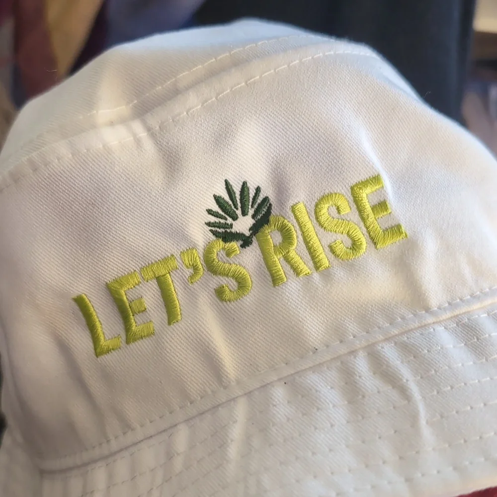 White Kids Hats let's Rise New With Tags - Picture 5 of 6